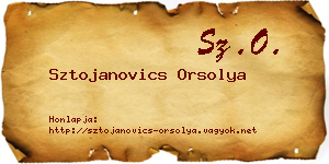 Sztojanovics Orsolya névjegykártya